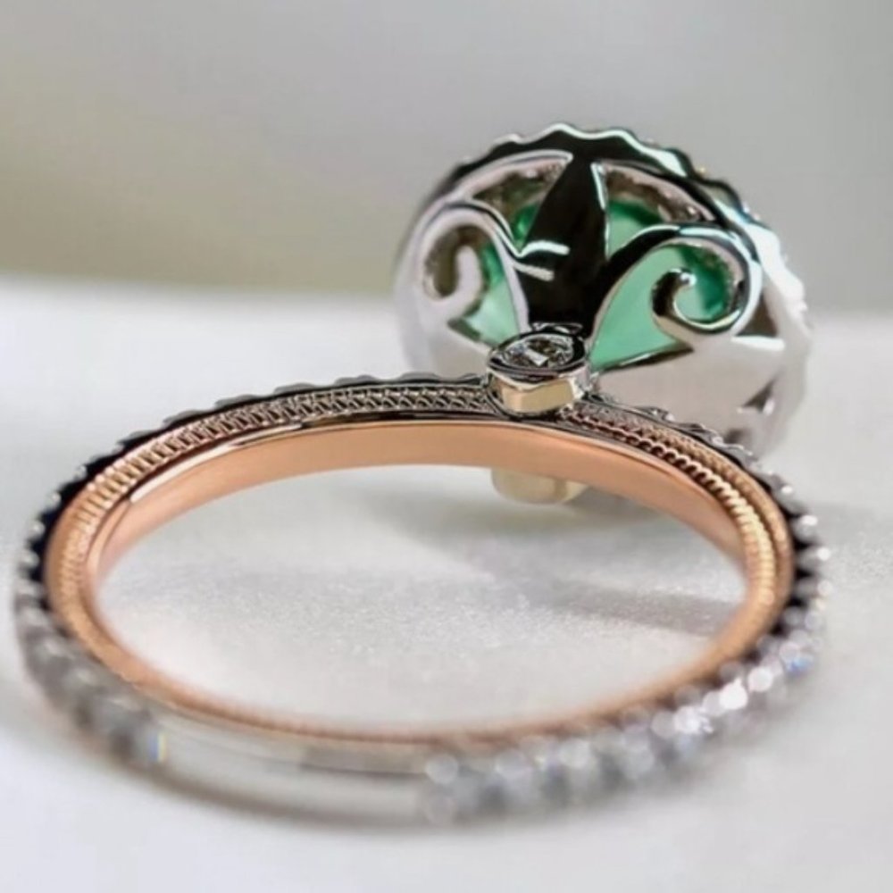 New Simulated Green Emerald 925 Rings - Picture 5 of 5